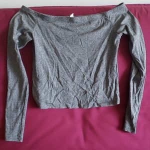 Grey off the shoulder top